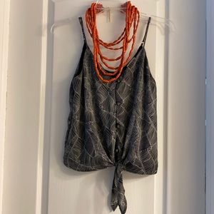 Black and White Tropic Blouse